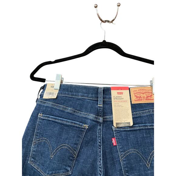 Levi’s Jeans Women 4 Blue Classic Straight NWT - Picture 3 of 4